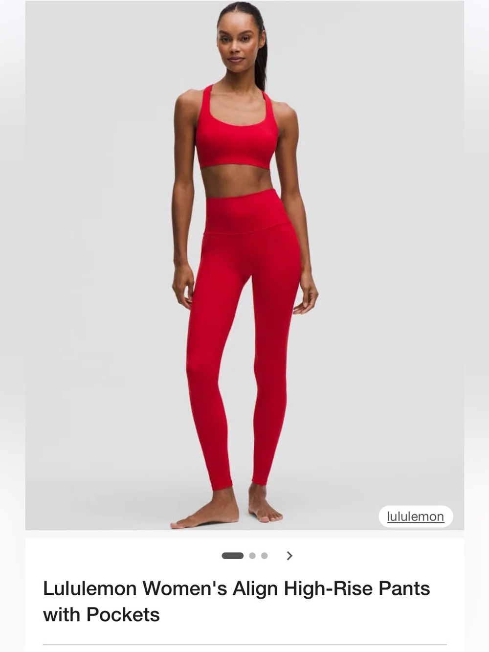 Lululemon Women's Align High-Rise Pants with Pockets | CandyAppleRed | Sz6